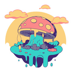 Fototapeta premium Dripping mushroom