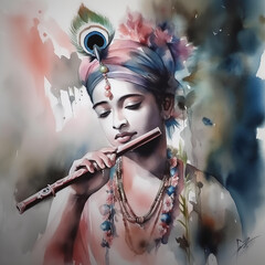 Hindu God Krishna - obrazy, fototapety, plakaty