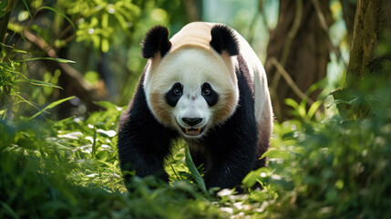 Giant panda in the wild