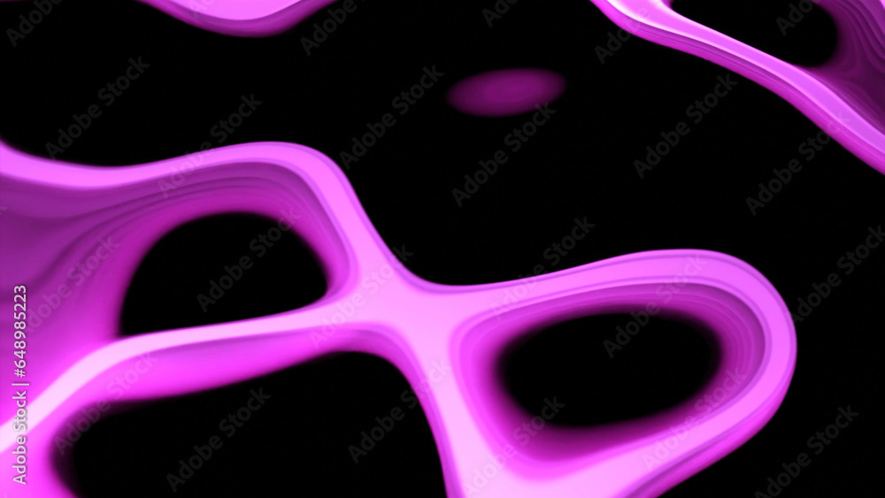 Poster liquid pattern of moving lines. design. linear 3d spots move with liquid effect. pattern of liquid l