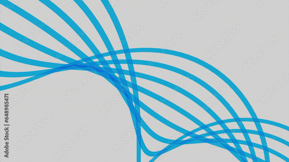 Poster abstract line of curved stripes moves in space. design. curved lines in moving stream on white backg