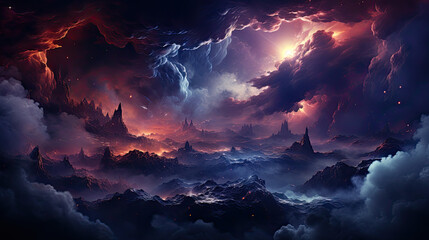 Fototapeta premium Galaxy Fantasy, Generative AI