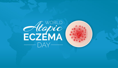 World Atopic Eczema Day Background Illustration Design - obrazy, fototapety, plakaty