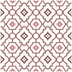 A vibrant red and white geometric pattern