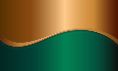 Obraz premium Elegant green and gold wallpaper with negative space
