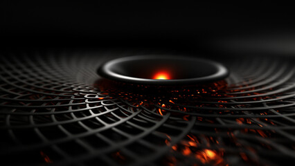 Schöner abstrakter futuristischer Hintergrund in welligen schwarz Farben für Webdesign und Drucksachen als Vorlage Querformat, ai generativ