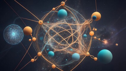 3d render of atom