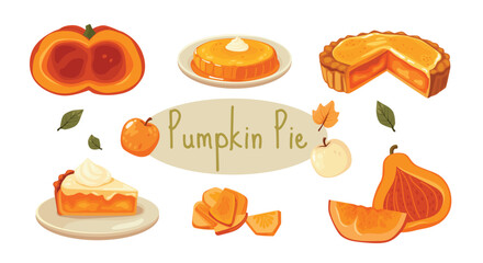 Fall Pumpkin Pie Kit. - obrazy, fototapety, plakaty