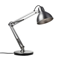 Modern Metallic Desk Lamp with LED Lighting Isolated on White
