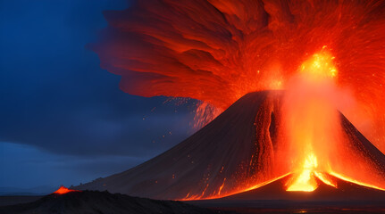 Epic Volcanic Fury Unleashed, Awe-Inspiring Beauty and Destruction in a Single Frame