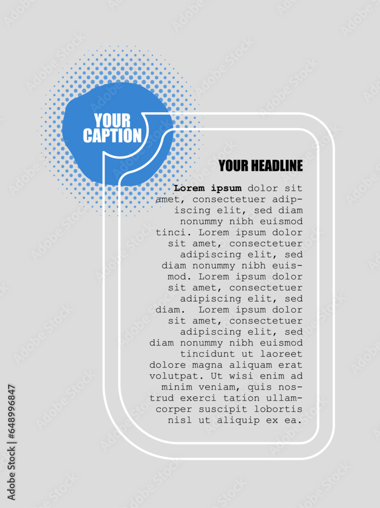 Poster text box for your text and halftone effect