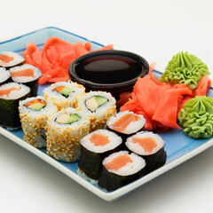 sushi and chopsticks