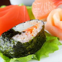 sushi with salmon
