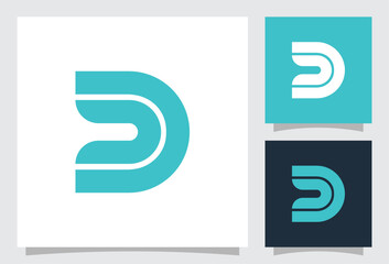 vector d letter logo in modern premium style