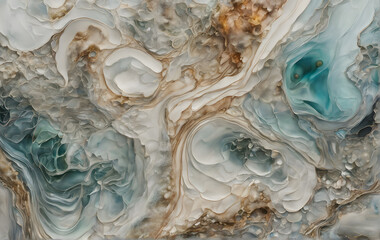 oyster grey, blue and gold abstract marble background