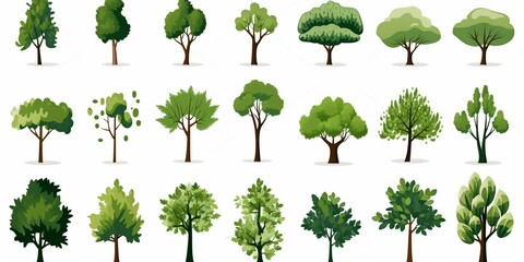 Fototapeta premium Tree Icons: Artistry in Nature