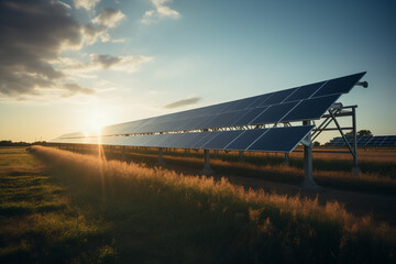 solar panels on the field