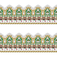 A minimalist white background with a vibrant green and yellow borders