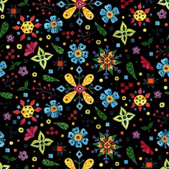Seamless pattern in ethnic style, Ukrainian ornament