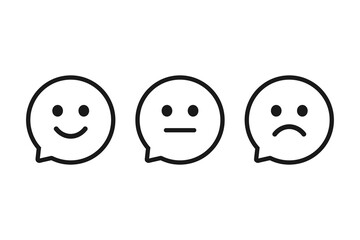 Chat emoticon feedback. Illustration vector
