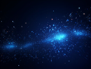 Futuristic abstract blue glow particle background  