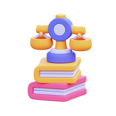 Justice Book 3D Graphic Illustration