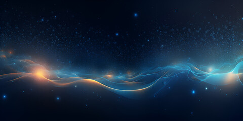 Futuristic abstract blue glow particle background   - Powered by Adobe