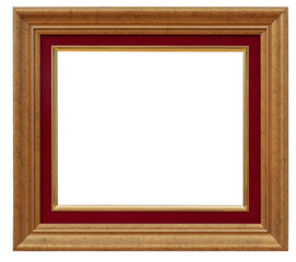 Picture frame in a classic design on a transparent background, in PNG format.