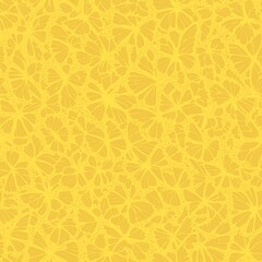 Fototapeta premium Yellow butterfly wing background seamless pattern