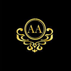 aa vector design luxury logo template