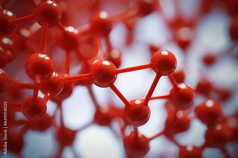 Poster A close-up view of a bunch of red spheres. This image can be used for various purposes, such as illustrating concepts like unity, abundance, or creativity.