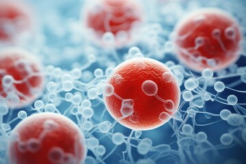 A close-up view of a bunch of red balls. This image can be used to add a pop of color and playfulness to various design projects.