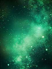 Fototapeta premium Futuristic abstract dark green glow particle background 