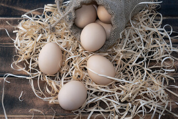 Raw chicken eggs organic food for good health. Eggs can give we protein A Close-Up Perspective. 