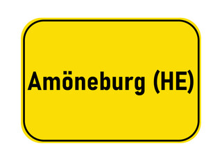 Town entrance sign Amöneburg HE