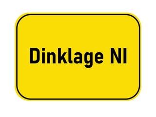 Town entrance sign Dinklage NI