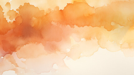 Watercolor autumn themed abstract background hand drawn illustration