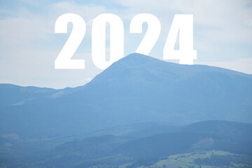 2024 against the backdrop of Mount Goverla in the Carpathians, Montenegro range in Ukraine, happy...
