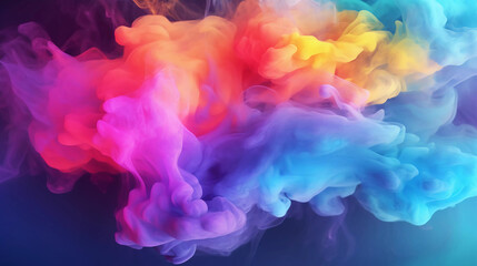 Fototapeta na wymiar color explosion with acrylic colors