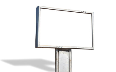 Obraz premium billboard blank for outdoor advertising poster or blank billboard for advertisement isolated on white background