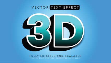 3D Text Effect _Fully Editable and Scalable Vector (3D)