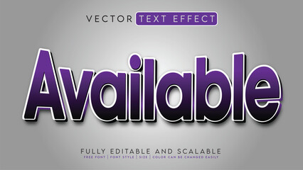 Fototapeta premium 3D Text Effect _Fully Editable and Scalable Vector (Available)