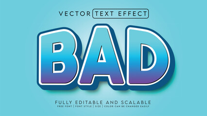 3D Text Effect _Fully Editable and Scalable Vector (Bad)