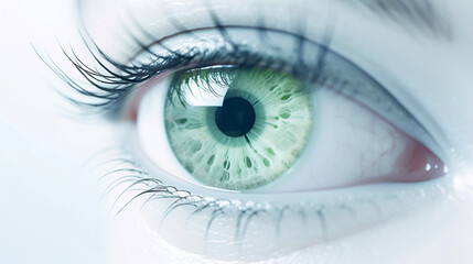 Green futuristic eye. Artificial intelligence technology futuristic background