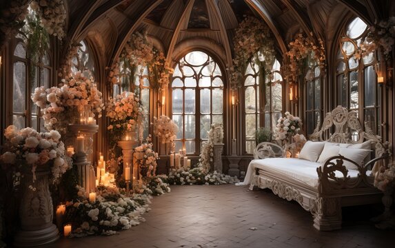 The interior of the wedding reception. Your Fairytale Wedding Moments: Beautiful Wedding Interior Photos