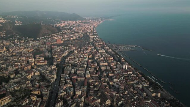Aerial view of the city of Salerno