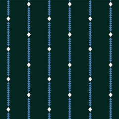 A black background with blue and white arrows like trees, seamless repeated