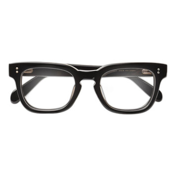 Black-rimmed glasses front view