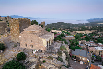 Assos Ancient City Drone shooting, Assos Behramkale, Canakkale Turkey