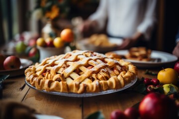 Autumn apple pie